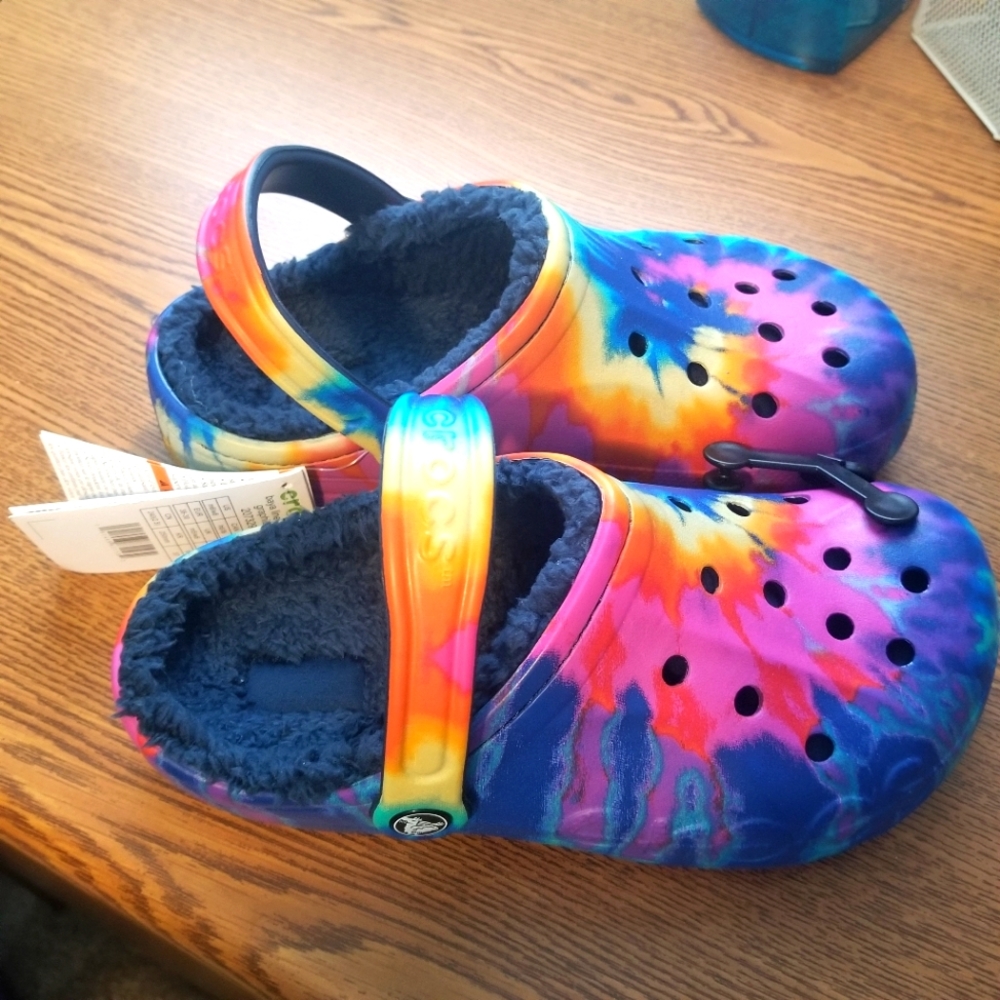 Crocs Baya Lined Tiedye Graphic Clog *NWT